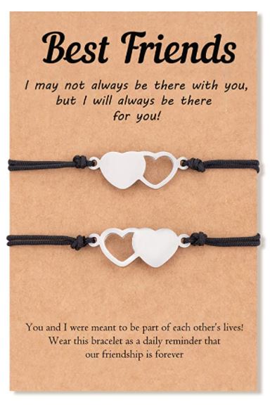 2, 3, 4 Heart Best Friend Bracelets Friendship Bff Matching Distance Heart Bracelet Gifts, Friendship bracelets, Sister Bracelet
