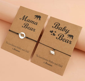 Mama Bear Baby Bear Bracelets, Mother Daughter Gift Bracelet, Gift for Mom, Mother Daughter Gift, Mother Daughter Matching Couple Bracelets