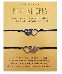 Best Bitches Matching Couple Bracelets, Matching Friendship Bracelets, Friendship Bracelet For 3, Sister Matching Bracelets