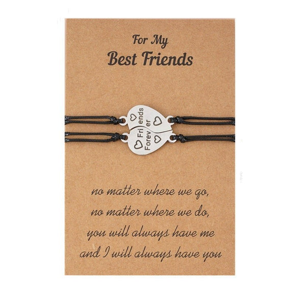 Best Friends Heart Bracelets For 2, Friendship Bracelet For 2, Matching Bracelet, Best Friends Matching Bracelets