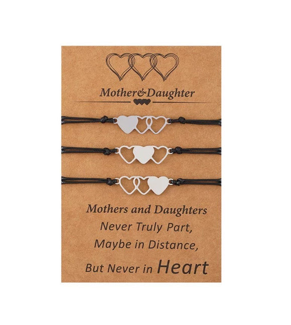 Mother & Daughter Heart Bracelets, Gifts for Mother and Daughter, Mother and Daughter Matching Bracelets, Mother and Daughter gift Christmas